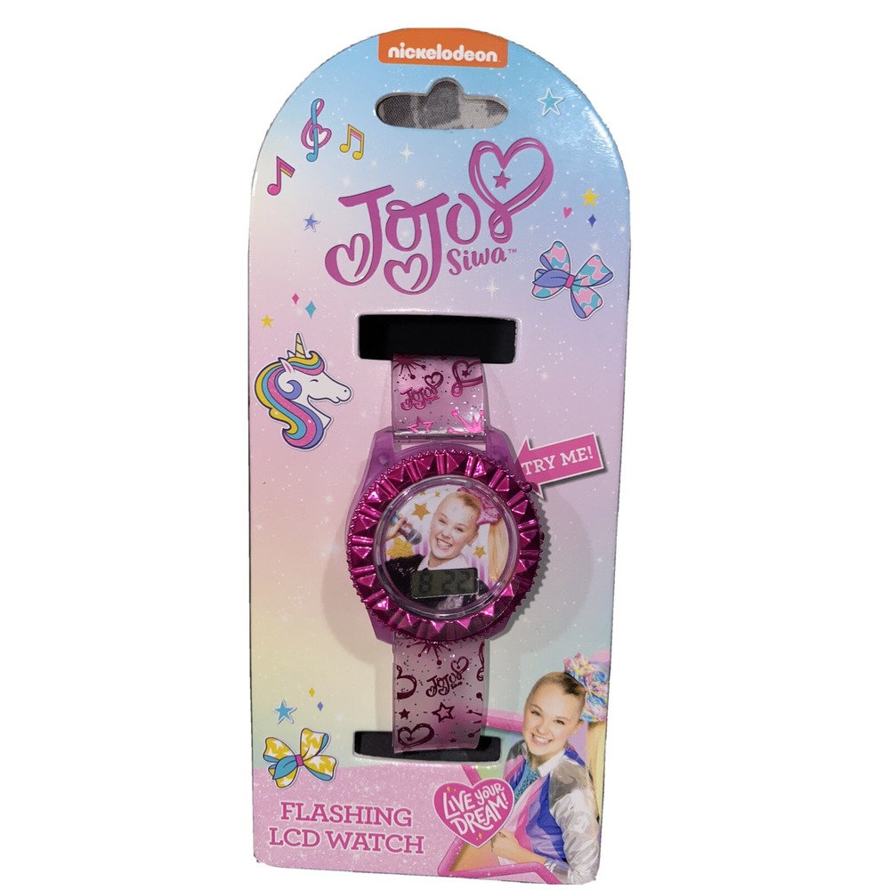 Nickelodeon Jojo Siwa Flashing LCD Watch Digital Pink fuchsia one size Girls